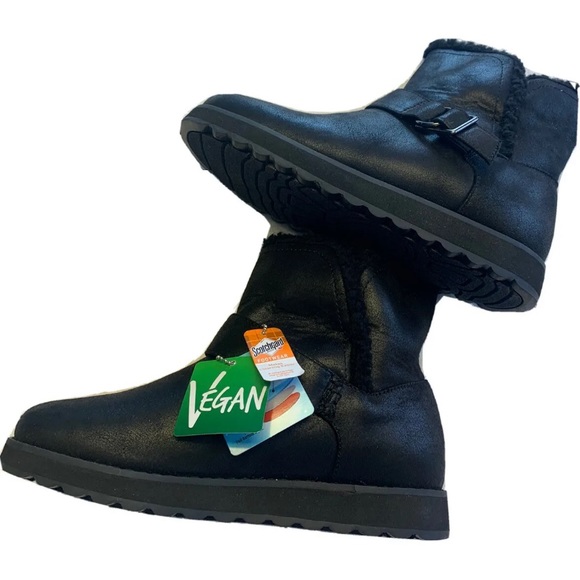 Skechers Keepsakes 2.0 Cabin Feels Womens Winter Snow Boots Black Vegan NEW - Picture 8 of 8
